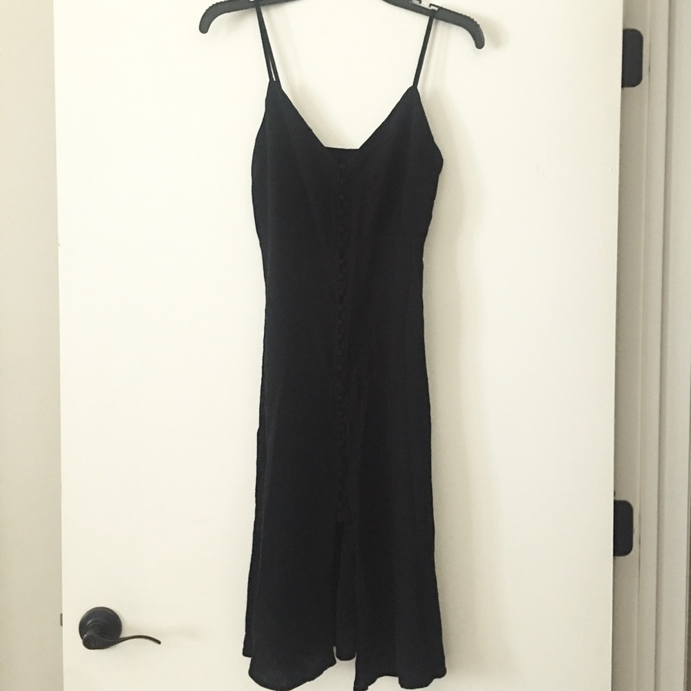 Black Lightweight Spaghetti Strap Dress